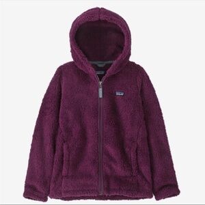 Patagonia Jacket Los Gatos Fleece Hoodie Purple Girls Cozy Sz 10 Medium